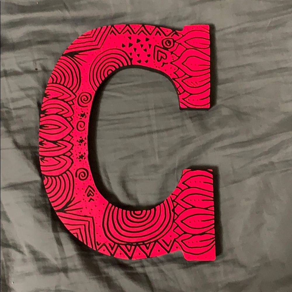 Hand painted initials
